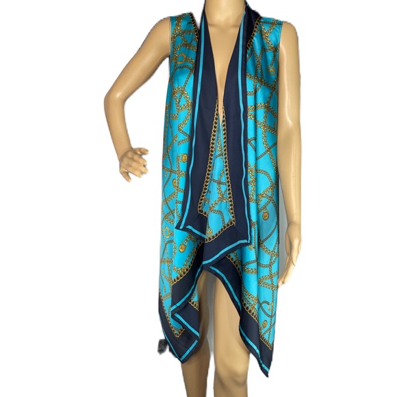 Michael Kors Tops - Michael Kors Draped Chain Print kimono Sz S-M